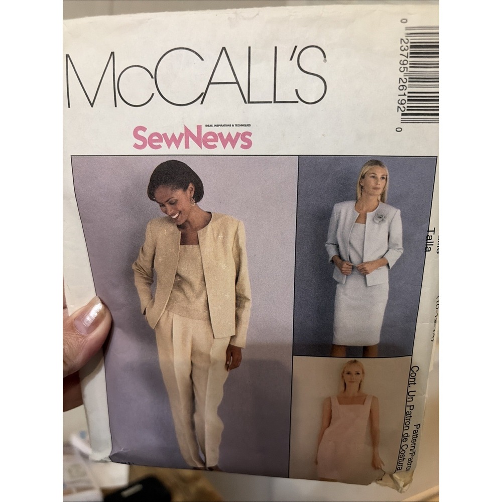 McCalls 2619 Sewing Pattern Misses Jacket Top Pants Skirt Size 10-14 Cut
